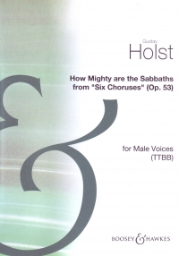How Mighty Are The Sabbaths 6 Choruses Holst Ttbb Sheet Music Songbook