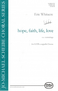 Hope Faith Life Love Whitacre Ssaattbb Sheet Music Songbook
