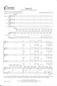 Schubert Psalm 23 D706 Op 132 Satb Sheet Music Songbook