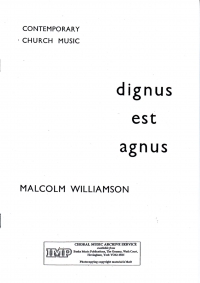 Dignus Est Agnus Williamson Satb Sheet Music Songbook
