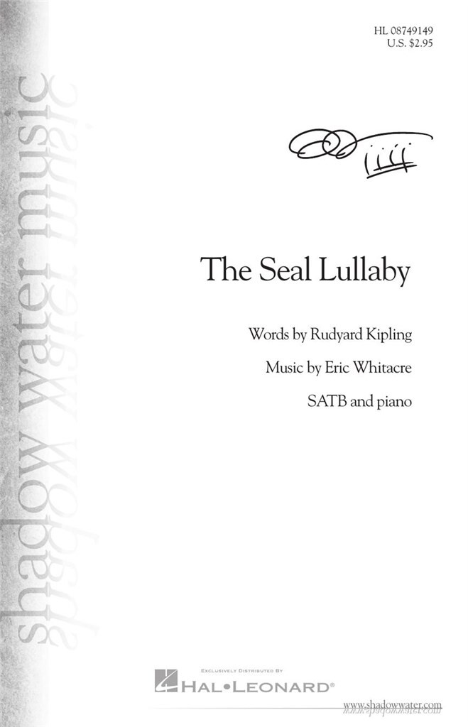 Seal Lullaby Whitacre Satb Sheet Music Songbook