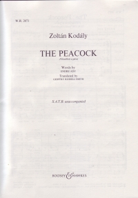 Peacock Kodaly Satb Sheet Music Songbook