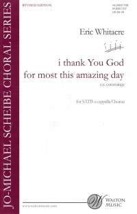 I Thank You God Whitacre Satb Revised Sheet Music Songbook