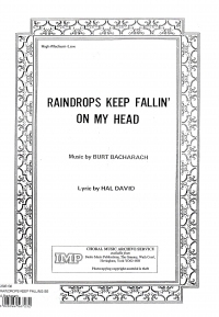 Raindrops Keep Falling Ssa Bacharach Sheet Music Songbook