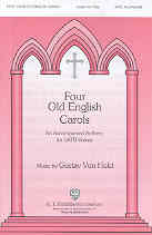 Holst Four Old English Carols Satb Sheet Music Songbook