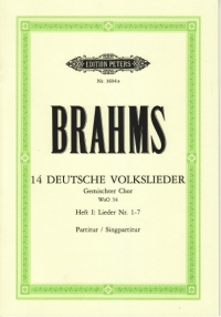 German Folksongs Brahms Satb Unaccompanied Sheet Music Songbook