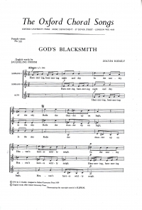 Gods Blacksmith Kodaly Ssa Sheet Music Songbook