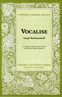 Vocalise Satb Vocalscore Rachmaninoff Sheet Music Songbook
