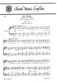 Ave Maria Litany To Mary Lindley Unison & Organ Sheet Music Songbook