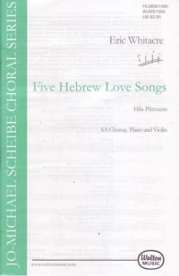 Five Hebrew Love Songs Whitacre Sa Piano & Violin Sheet Music Songbook