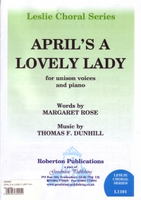 Aprils A Lovely Lady Dunhill Unison Sheet Music Songbook