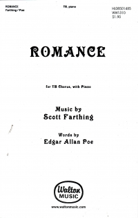 Romance Farthing/poe Tb Chorus & Piano Sheet Music Songbook