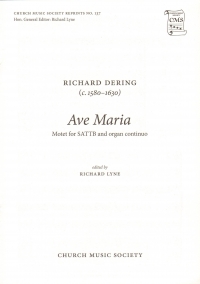 Ave Maria Dering Lyne Sattb & Organ Continuo Sheet Music Songbook