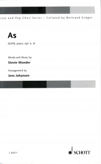 As Wonder/johansen Ssatb Minimum Sale 20 Copies Sheet Music Songbook