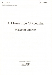A Hymn For St Cecilia Archer Satb & Organ Sheet Music Songbook