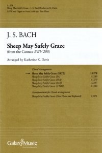 Sheep May Safely Graze Bach/davis Satb Sheet Music Songbook