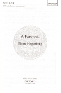 A Farewell Hagenberg Satb With Divisions Unaccomp Sheet Music Songbook