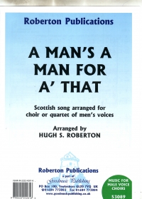 A Mans A Man For A That Roberton Mens Voices Sheet Music Songbook