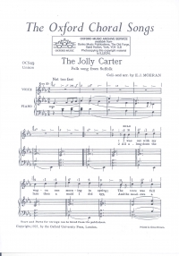 Jolly Carter Moeran  Unison Sheet Music Songbook