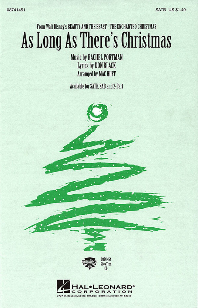 As Long As Theres Christmas  Arr Huff Satb Min 5 Sheet Music Songbook