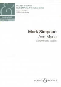 Ave Maria Simpson Ssaattbb A Cappella Sheet Music Songbook