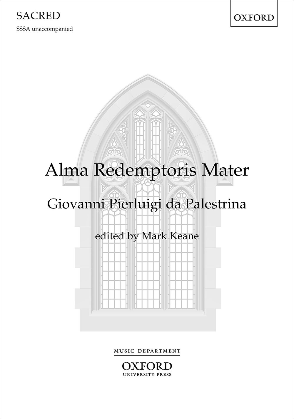 Alma Redemptoris Mater Palestrina Sssa Sheet Music Songbook