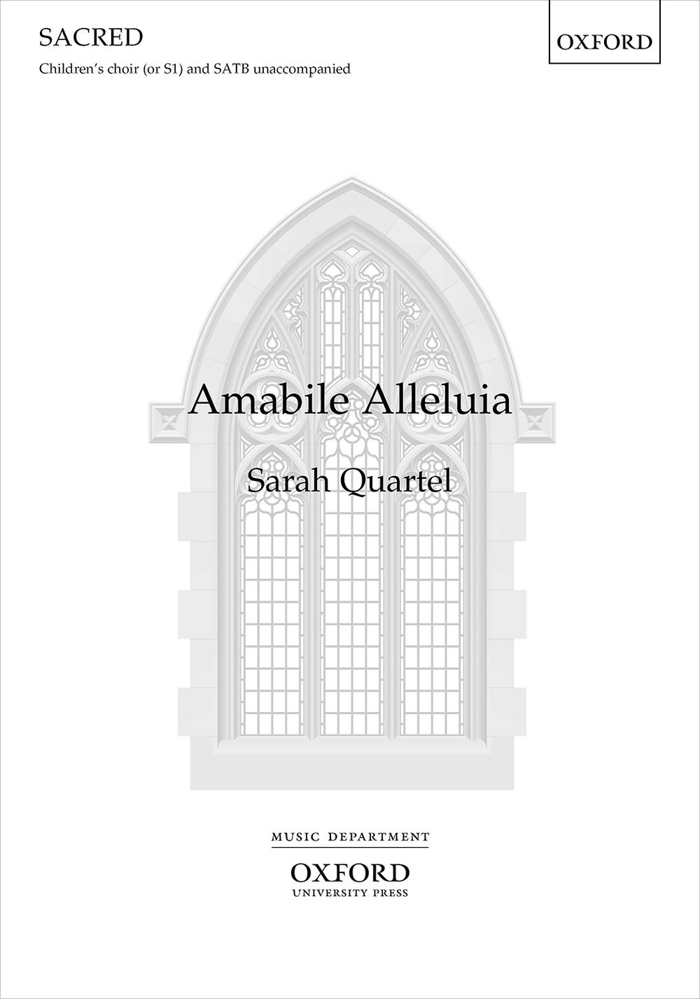 Amabile Alleluia Quartel Satb & Childrens Choir Sheet Music Songbook