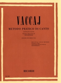 Vaccai Practical Method Low Contralto Or Bass + Cd Sheet Music Songbook