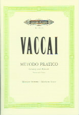 Vaccai Practical Method Medium Sheet Music Songbook