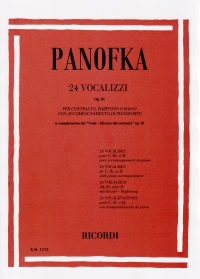 Panofka 24 Vocalise Op81 Low/medium Sheet Music Songbook
