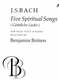 Bach Five Spiritual Songs Sheet Music Songbook