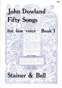 Dowland Fifty Songs Book 1 Low Voice Sheet Music Songbook