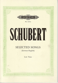 Schubert Selected Songs Low Sheet Music Songbook