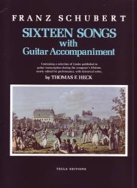 Schubert Sixteen Songs With Guitar Accomp Heck Sheet Music Songbook