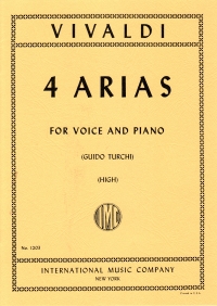 Vivaldi 4 Arias High Voice Sheet Music Songbook