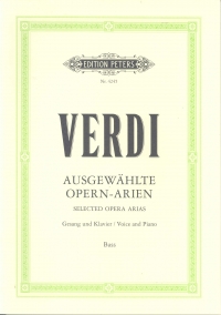 Verdi Opera Arias (13) Bass Sheet Music Songbook