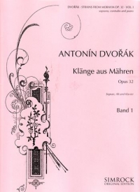 Dvorak Strains From Moravia Op32 Book 1 Sop Alto Sheet Music Songbook