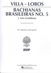 Villa-lobos Aria Bachianas B 5 (cantilena) Voc/gtr Sheet Music Songbook