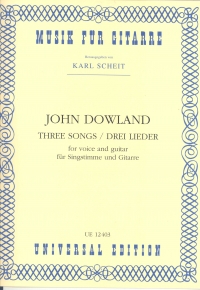 Dowland 3 Songs Voice & Guitar Sheet Music Songbook