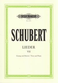 Schubert Songs (complete) Vol 7 Sheet Music Songbook