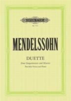 Mendelssohn 19 Duets 2 Sopranos & Piano German Sheet Music Songbook