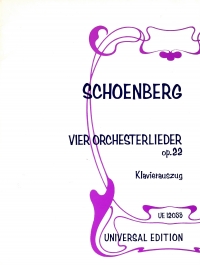 Schoenberg Four Songs Op22 Sheet Music Songbook