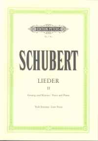 Schubert Songs (complete) Vol 2 Low Sheet Music Songbook