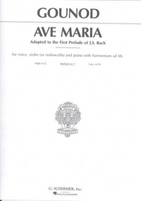 Ave Maria Bach/gounod F (med)  Violin Vc Or Organ Sheet Music Songbook