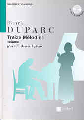 Duparc Melodies Complete No 1 High Sheet Music Songbook