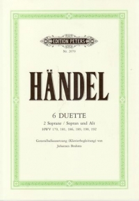 Handel 6 Duets Sheet Music Songbook