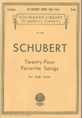 Schubert 24 Favourite Songs High Voice Sheet Music Songbook