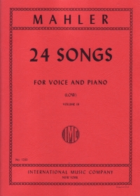 Mahler 24 Songs Vol 3 Low Sheet Music Songbook