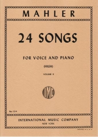 Mahler 24 Songs Vol 2 High Sheet Music Songbook