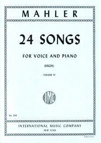 Mahler 24 Songs Vol 4 High Sheet Music Songbook